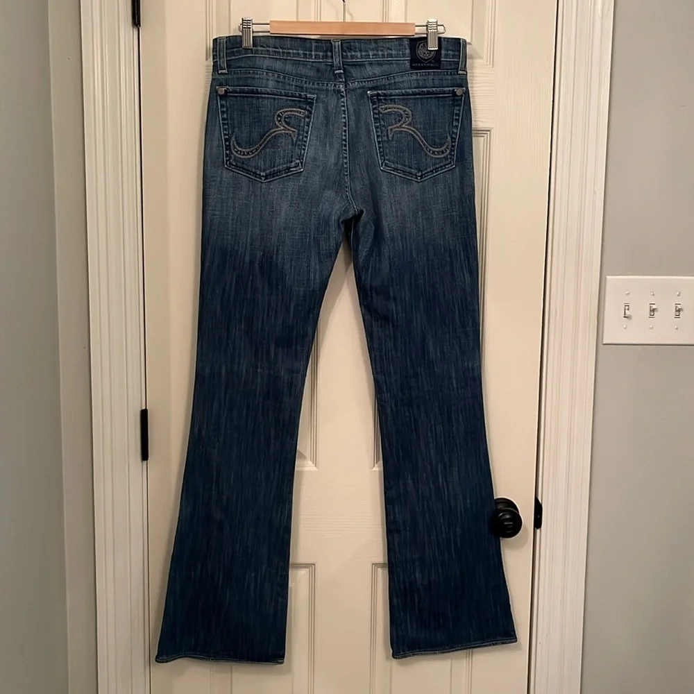 Rock & Republic Women’s Kasandra Mid Rise Medium Wash Bootcut Jeans Sz 30 Cowboy